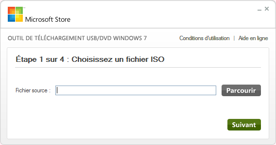 Installer Windows 7 depuis une clé USB