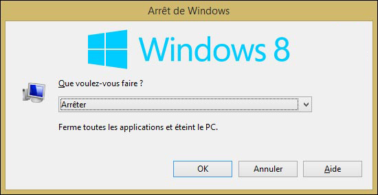 Windows 8.1 : arrêter l’ordinateur